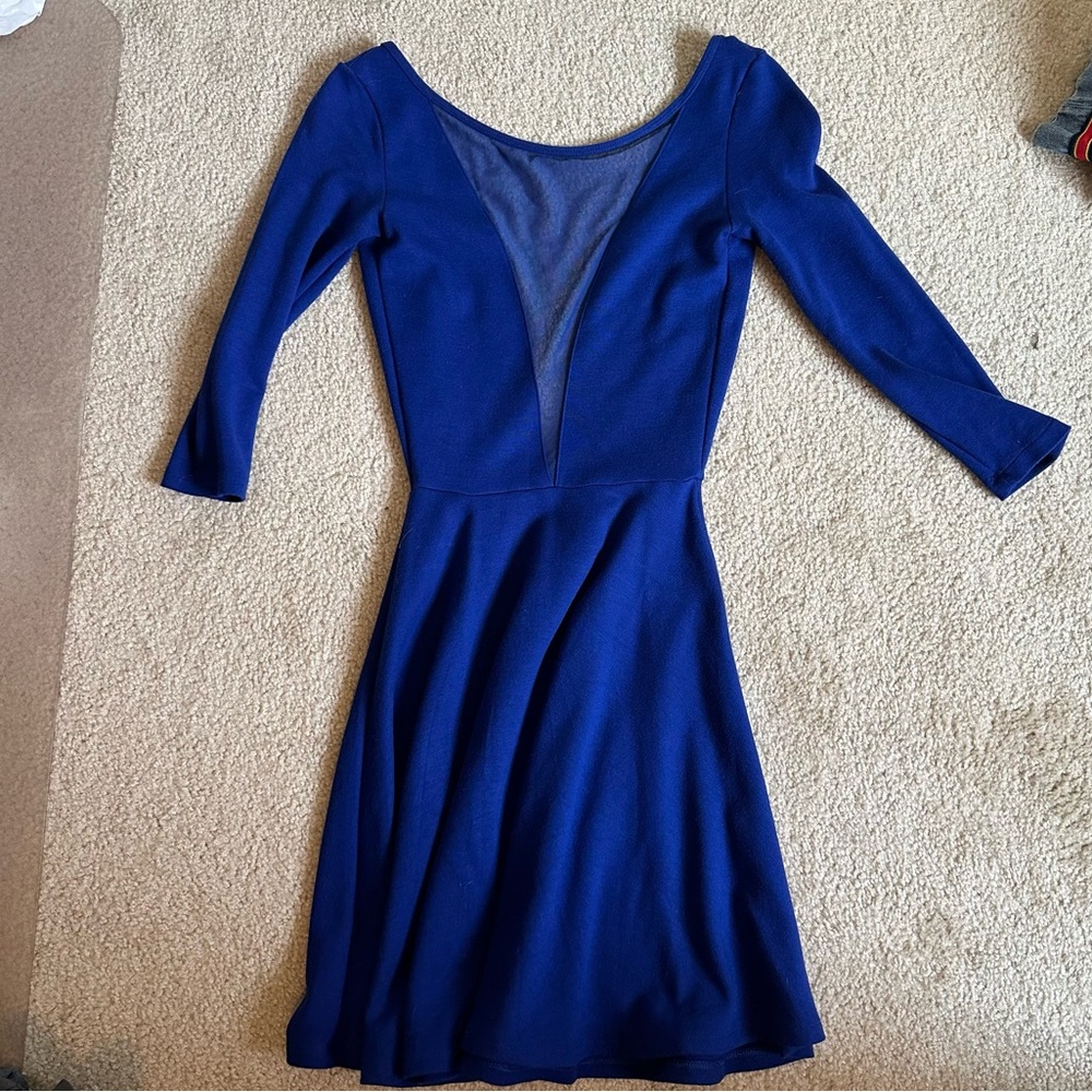 American apparel deep plunge skater dress